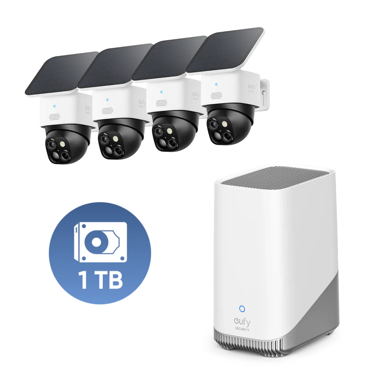 SoloCam S340 4-Set Bundle + HomeBase S380 + 1TB Harde Schijf