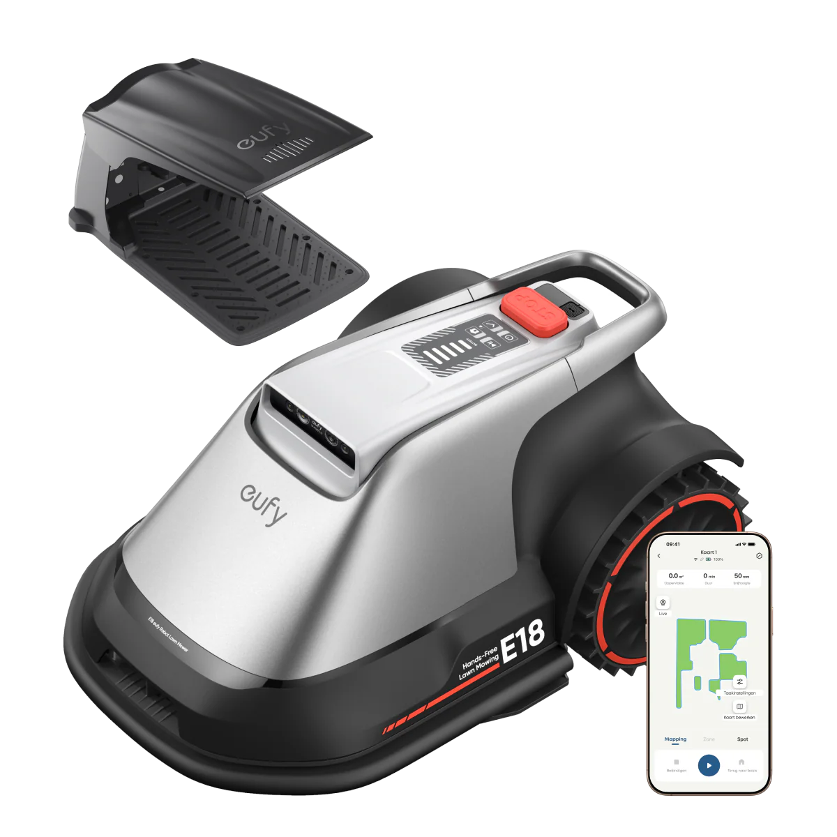 eufy Robotgrasmaaier E18 met Garage
